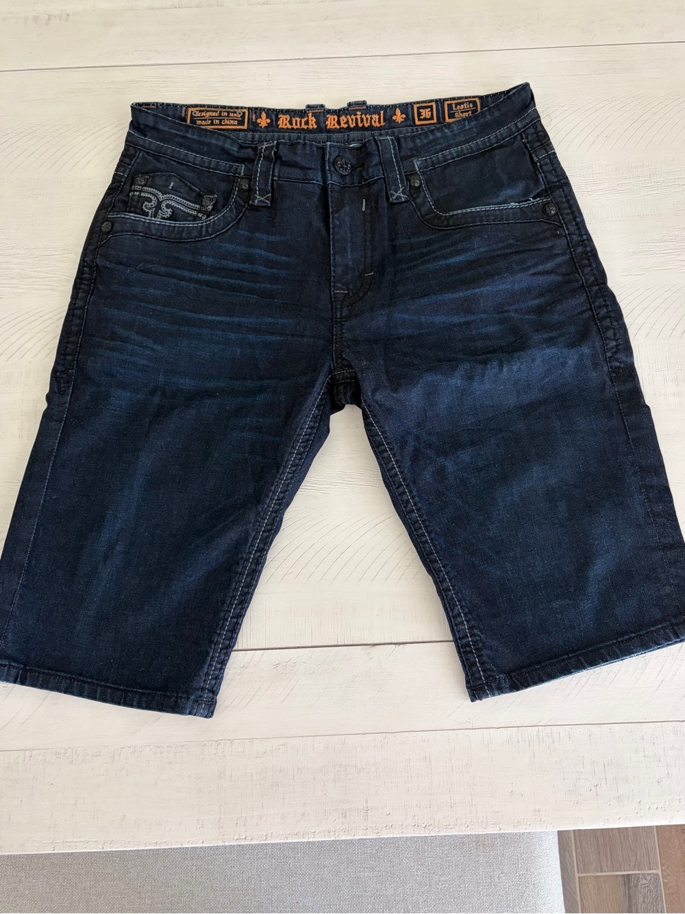 Rock Revival Men's Leotis Denim Shorts 36